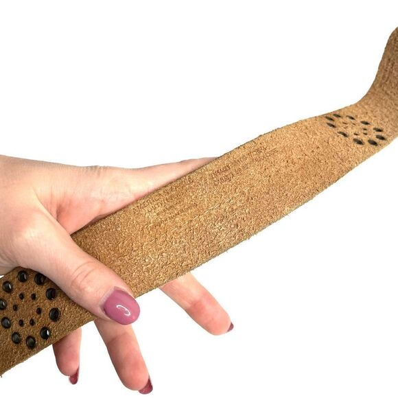 AE American Eagle leather studded belt sz‎ M western boho - Picture 7 of 8